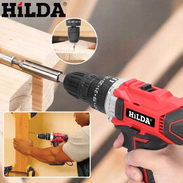 HILDA WIERTARKO WKRĘTARKA AKUMULATOROWA 800 W 21V 2X AKU UDAROWA + BITY zdjęcie 12