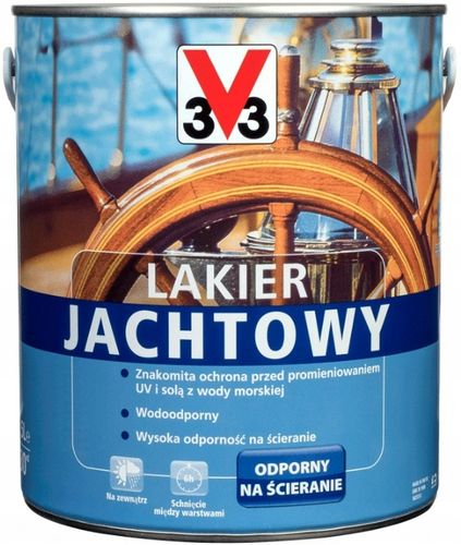 V33 Lakier do drewna jachtowy odporny na ścieranie BEZBARWNY 2,5L na Arena.pl