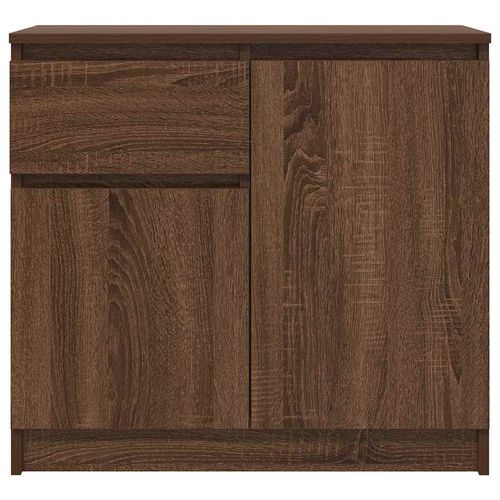 Komoda z szufladą Brązowy dąb 71x35x65 cm Drewno klejone na Arena.pl
