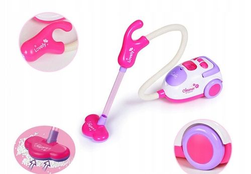 ZESTAW DO SPRZĄTANIA dla dzieci ODKURZACZ WCIĄGA WÓZEK MOP MIOTŁA SPRAY na Arena.pl