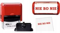 PIECZĄTKA pieczątki 47x18 COLOP C30 automat ŚMIESZNY NAPIS NIE BO NIE
