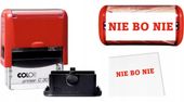 PIECZĄTKA pieczątki 47x18 COLOP C30 automat ŚMIESZNY NAPIS NIE BO NIE