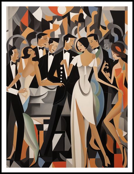 Plakat 75x100cm Bal w Art Deco zdjęcie 3