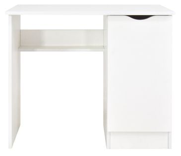 Białe biurko z szafką