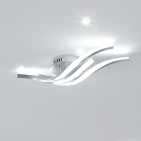 LAMPA SUFITOWA LED LAMPA WISZACA SREBRO 6500K NOWOCZESNA DO SALONU