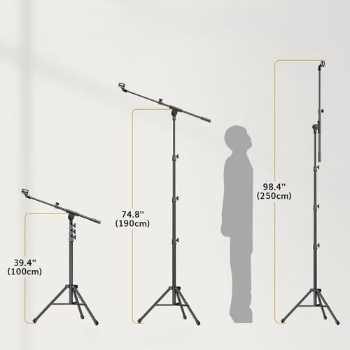 Statyw Podłogowy Do Mikrofonu Mikrofonowy Uchwyt Stojak Regulowany Ramię na Arena.pl