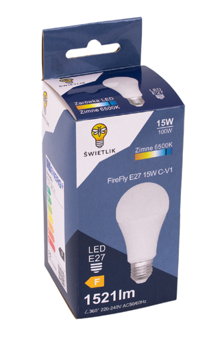 Żarówka LED A60 E27 15W Barwa Biała Zimna na Arena.pl
