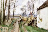 Plakat 30x20cm A Village Road near Auvers, Paul Cezanne Vingtage
