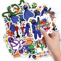 NAKLEJKI NA ZESZYT NALEPKA Z POSTACIAMI RAINBOW FRIENDS WZORY 10SZT