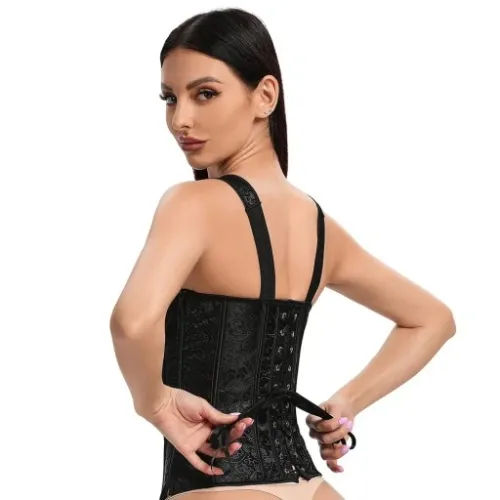 Elegancki gorset wyszczuplający modelujący gotycki zamek stringi 59k na Arena.pl