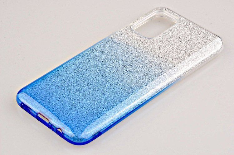 Etui brokatowe Bling do Samsung Galaxy A02s niebieski zdjęcie 3