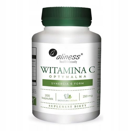 Aliness - Witamina C Optymalna 250 mg - 200 vege kapsułek na Arena.pl