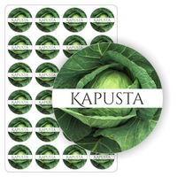 NAKLEJKI etykietki nalepki kiszona KAPUSTA słoiki przetwory sok 24szt.