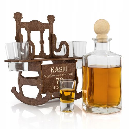 Zestaw KARAFKA kieliszki prezent na 70 urodziny na Arena.pl