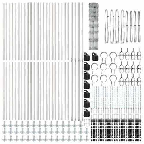 Ogrodzenie pastwiskowe Srebrny 100 x 1 m Stal galwanizowana na Arena.pl