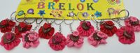brelok 12szt. kwiat z  sercem |  KB511