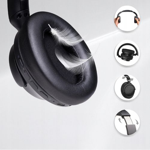 Słuchawki PREMIUM 70h Bluetooth PowerLocus Moonfly / Mikrofon / ANC + Etui na Arena.pl