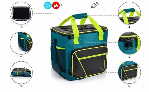 TORBA TERMICZNA TURYSTYCZNA PLAŻOWA METEOR FROSTY lekka z paskiem składana na Arena.pl