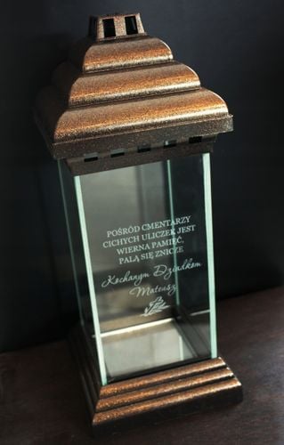 ZNICZ LAMPION z dedykacją TWOIM GRAWEREM dla babci na Arena.pl