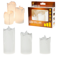 ŚWIECZKI LED ZESTAW 3SZT WKŁAD DO ZNICZA JAK WOSK