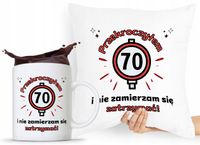 Zestaw Poduszka + Kubek Na Urodziny 70 70Te 70-Te Z Nadrukiem Ze Zdjęciem