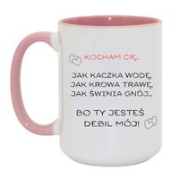 Duży Biało-Różowy 450 ml