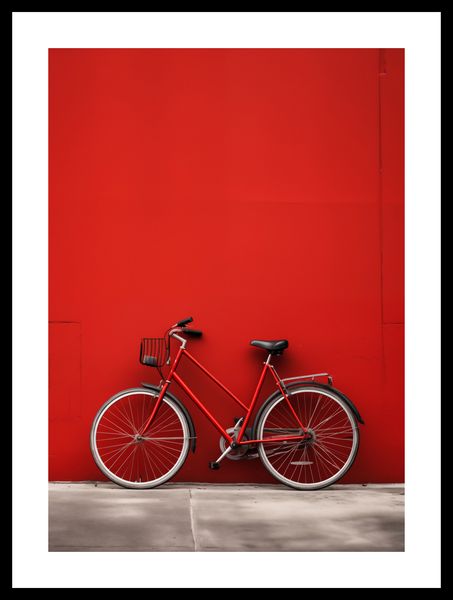 Plakat 29,7x42cm Czerwony Rower zdjęcie 3