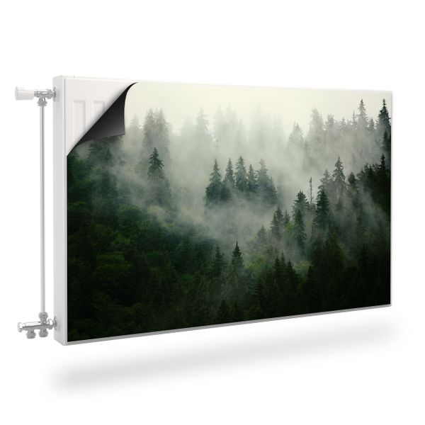 Mata MAGNETYCZNA Kaloryfera Krajobraz LAS We Mgle 80cm x 60cm zdjęcie 1