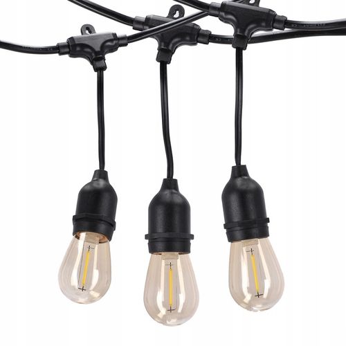 Girlanda OGRODOWA ŁAŃCUCH 10M + 20X żarówki LED na Arena.pl