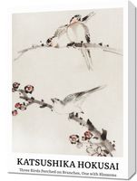 Obraz 50x70cm Design Three Birds, Hokusai Vintage do Salonu
