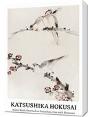 Obraz 50x70cm Design Three Birds, Hokusai Vintage do Salonu