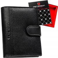 Portfel męski skórzany RFID Peterson mały portfel na karty skóra naturalna