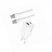 Szybka ładowarka GaN 45W 2 wejścia USB i USB-C z kablem do Xiaomi 12 Lite