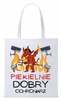 Torba Biała Eco Shopper Dla Ochroniarza Prezent Z Nadrukiem Ze Zdjęciem