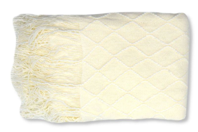 Koc Akrylowy 130X170 - Kremowy zdjęcie 4