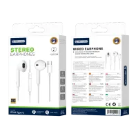 jellico słuchawki przewodowe ep2a usb-c z mikrofonem 1.2m biały
