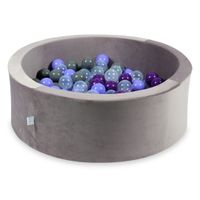 Suchy basen z piłeczkami 200 sztuk 90x30 Velvet lila (przezroczyste, wrzosowe, fioletowe, szare)