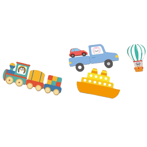 Układanka Magnetyczna Pojazdy Książeczka Puzzle Edukacyjna dla Dzieci 3+ na Arena.pl