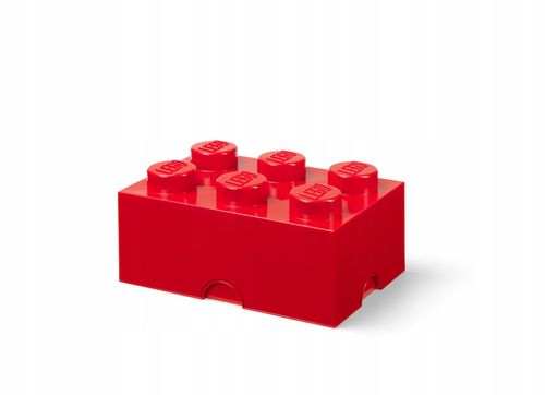 Pojemnik klocek LEGO Brick 6 Czerwony na Arena.pl