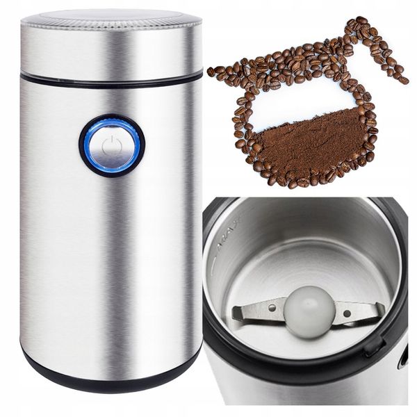 MOCNY MŁYNEK ELEKTRYCZNY DO MIELENIA KAWY ORZECHÓW ZBOŻA CUKRU GRINDER 200W zdjęcie 1