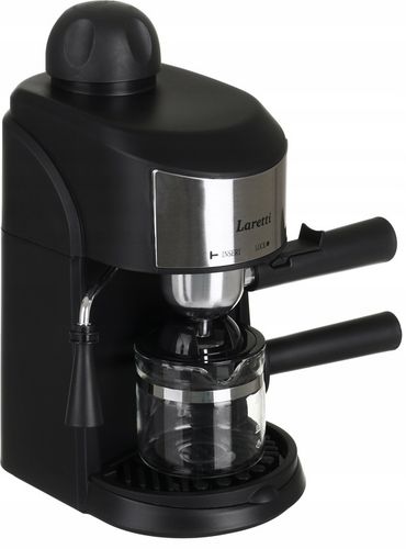 Ekspres do kawy Laretti Pobór mocy: 800 W, Ciśnienie pary 3,5barów, na Arena.pl