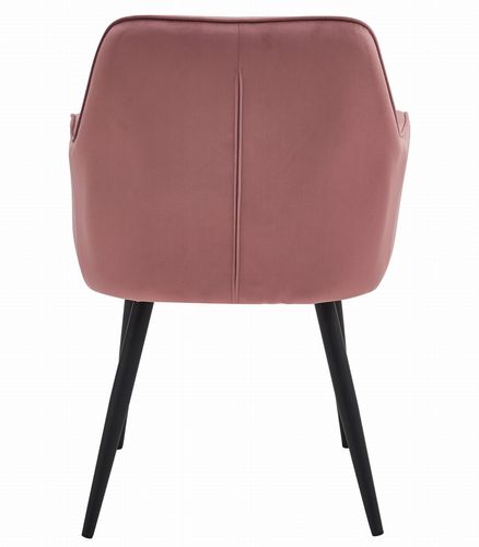 Krzesło JORK - róż aksamit / nogi czarne x 2 na Arena.pl