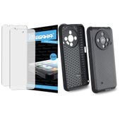 Folia do ULEFONE ARMOR X31 / X31 PRO ochronna + ETUI silikonowe czarne TPU