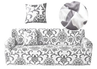 POKROWIEC NA KANAPĘ SOFĘ NAROŻNIK ELASTYCZNY GŁADKI 235-300 ORNAMENT