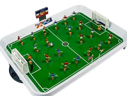 GRA PIŁKARZYKI SPRĘŻYNOWE XXL STOŁOWE PIŁKA NOŻNA +22 ZAWODNIKÓW DLA DZIECI na Arena.pl