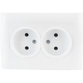 GNIAZDO PODWÓJNE VCX WESA PODTYNKOWE BOLCEM UZIEMIAJĄCYM