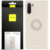 ETUI MATOWE DO GALAXY NOTE 10 SPACECASE SILICONE RING SILIKONOWE + FOLIA