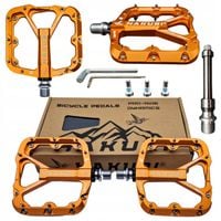 Pedały ROWEROWE PLATFORMOWE Aluminiowe x 3 łożyska maszynowe + PINY MOCNE
