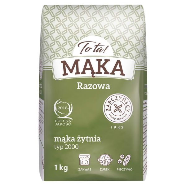 To ta! Mąka żytnia razowa typ 2000 1 kg zdjęcie 1