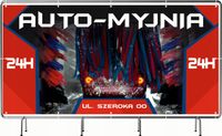 BANER REKLAMOWY 200x100 cm projekt w cenie oczkowany AUTO MYJNIA